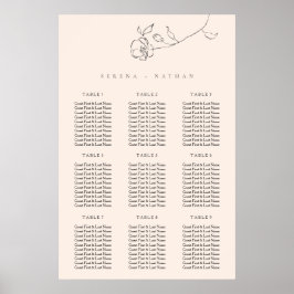 Minimal zarte Blumenzwiebelkarte Poster