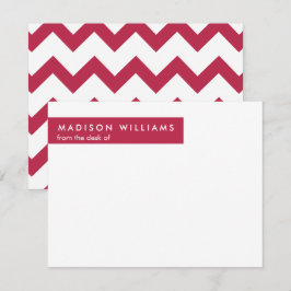Minimal Zigzag Stilvolle Trendy Modern Note Card Mitteilungskarte