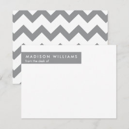 Minimal Zigzag Stilvolle Trendy Modern Note Card Mitteilungskarte