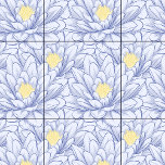 Minimalblauer weißer Blumenstrauß Botanischer Baue Fliese<br><div class="desc">Minimalblau-weiße Blütenpflanze Botanischer Bauernhof Keramik Fliesen</div>