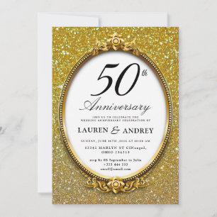 Minimale 50. Hochzeitstag-Einladung Einladung