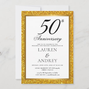 Minimale 50. Hochzeitstag-Einladung Einladung