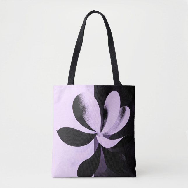 Minimale abstrakte Blumen-Tasche Tasche (Vorderseite)