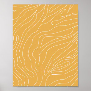 Minimale abstrakte Gelb Poster