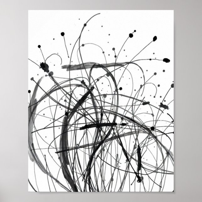 Minimale abstrakte Linienkunst-Drucke Poster (Vorne)