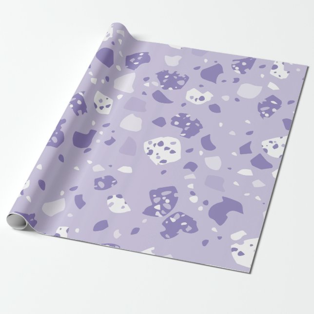 Minimale abstrakte violette Muster Geschenkpapier (Ungerollt)
