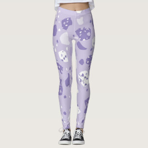 Minimale abstrakte violette Muster Leggings