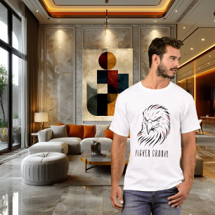 Minimale Adler-Linienkunst T-Shirt