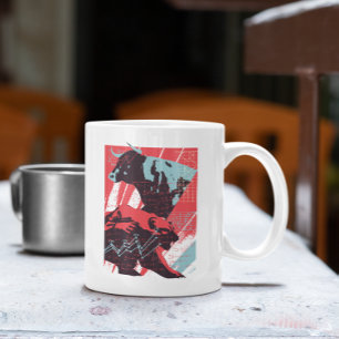 Minimale Aktienmarkt Bull Bear Grafik Kaffeetasse
