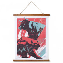 Minimale Aktienmarkt Bull Bear Grafik