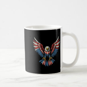 Minimale amerikanische Flagge Weißkopfseeadler Pat Kaffeetasse