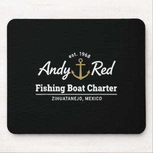 Minimale Andy-Rot-Fischereiboot-Charter Mousepad