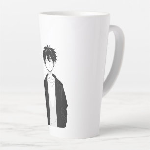 Minimale Anime-Jungen-Latte-Tasse Milchtasse