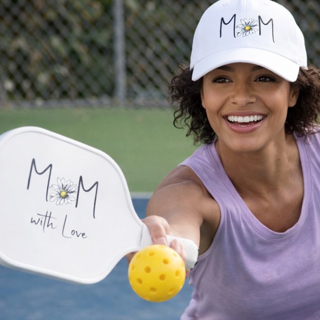 Minimale Aquarell-Gänseblümchen-Mutterliebe Mutter Pickleball Schläger (Von Creator hochgeladen)