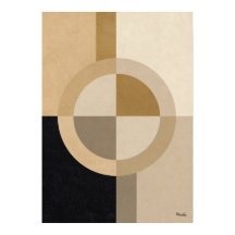 Minimale Art Deco-Geometrie Kreis – Luxuriös Neutr
