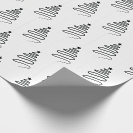 Minimale Art-weißes Packpapier für Weihnachten