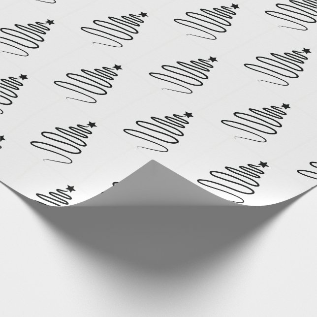 Minimale Art-weißes Packpapier für Weihnachten (Ecke)