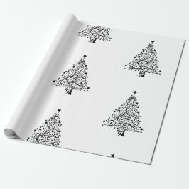 Minimale Art-weißes Packpapier für Weihnachten