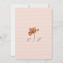 minimale, ästhetische und sanfte Hochzeitskarte