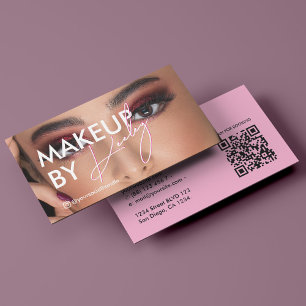 Minimale ästhetische Wimpern-Make-up-Künstlerin Pi Visitenkarte