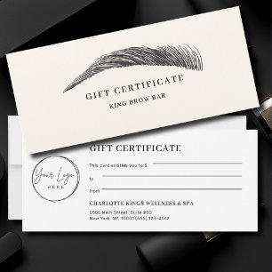 Minimale Augenbrauen-Logo-Geschenkkarte