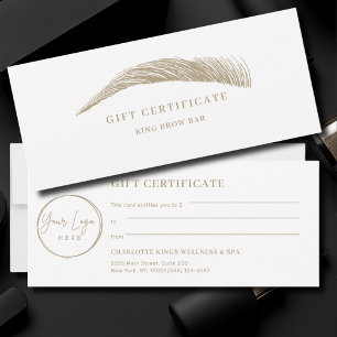 Minimale Augenbrauen-Logo-Geschenkkarte