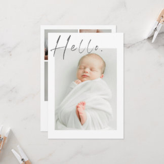 Minimale Baby-Ankündigungskarte Einladung