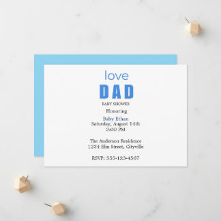 Minimale Babyshower-Einladung für Jungen Ankündigung