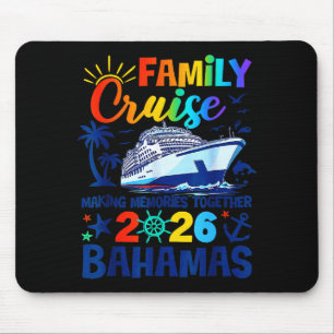 Minimale Bahamas-Kreuzfahrt 2026 Familie Freunde Mousepad