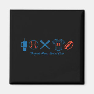 Minimale Baseball-Mama Süße Softball-Mama Magnet