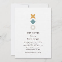 Minimale Bauhaus-Baby-Shower-Einladung