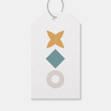 Minimale Bauhaus-Geschenkanhänger für Baby-Party