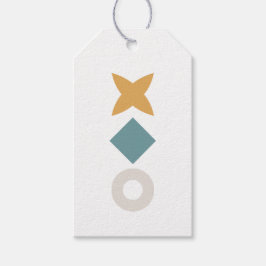 Minimale Bauhaus-Geschenkanhänger für Baby-Party Geschenkanhänger