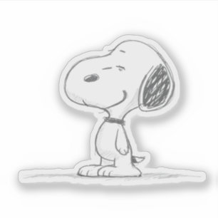 Minimale Beagle-Hund-Skizzen-Illustration Aufkleber