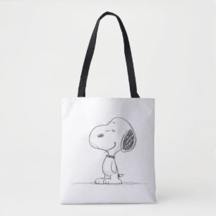 Minimale Beagle-Hund-Skizzen-Illustration Tasche