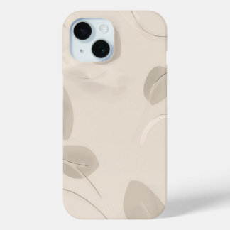 Minimale Beige-Ästhetik-Blätter Case