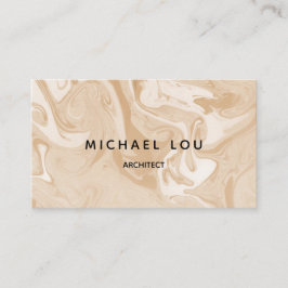 Minimale beige Marmortextur Moderne Visitenkarte