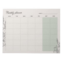 Minimale beige Monatsplaner, benutzerdefinierter T