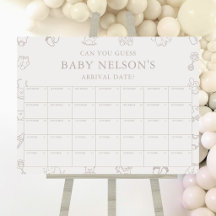Minimale beige Rate den Tag Baby Shower Spiel