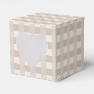 Minimale beige Schachbrettmuster Geschenkschachtel