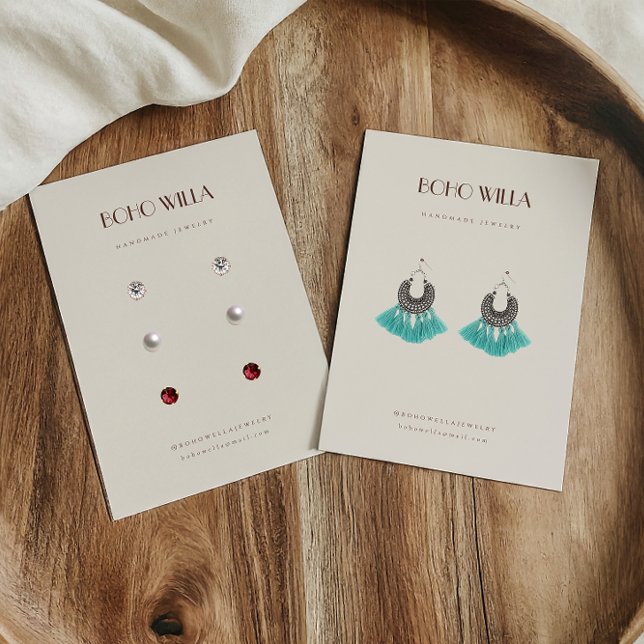 Minimale Beige- und Terracotta-Erdring-Karte (Von Creator hochgeladen)