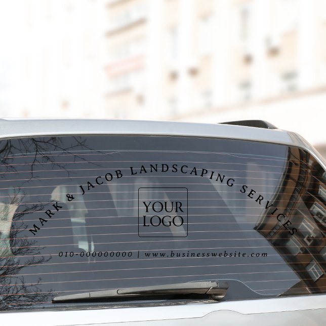 Minimale benutzerdefinierte Text-Business-Logo-Kfz Fensteraufkleber (Von Creator hochgeladen)