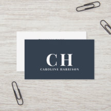 Minimale Berufliche einfache Monogram Navy