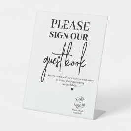 Minimale Bitte unterschreiben Sie unser Gästebuch  Sockelschild