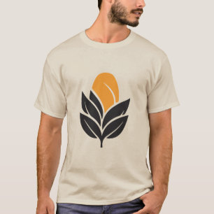 Minimale Blatt-Sonne-Natur-Wachstums-Öko-T-Shirt T-Shirt