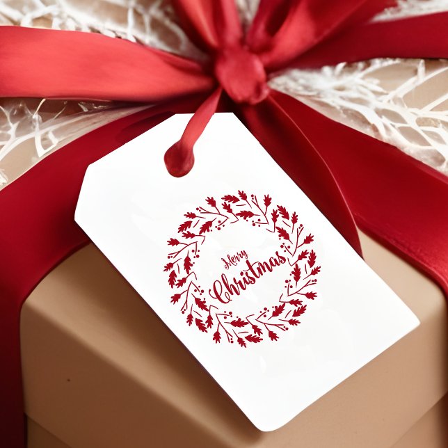 Minimale Blätter & Branchen Weihnachtskranz Permastempel (Von Creator hochgeladen)