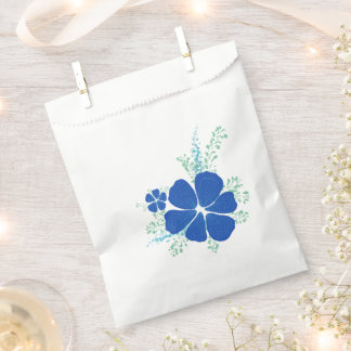 Minimale blaue Blumengeburtstags-Geschenktüte / Bo Geschenktütchen