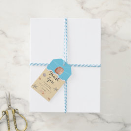 Minimale Blaue Ozean Sommerhochzeit Geschenkanhänger