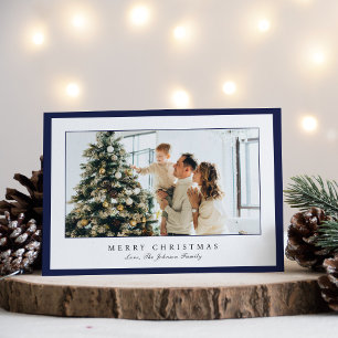 Minimale Blaue Rand Foto Elegantes Weihnachten