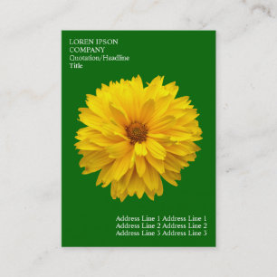 Minimale Blume - Chrysanthemum - Grüne Grüne Gras Visitenkarte
